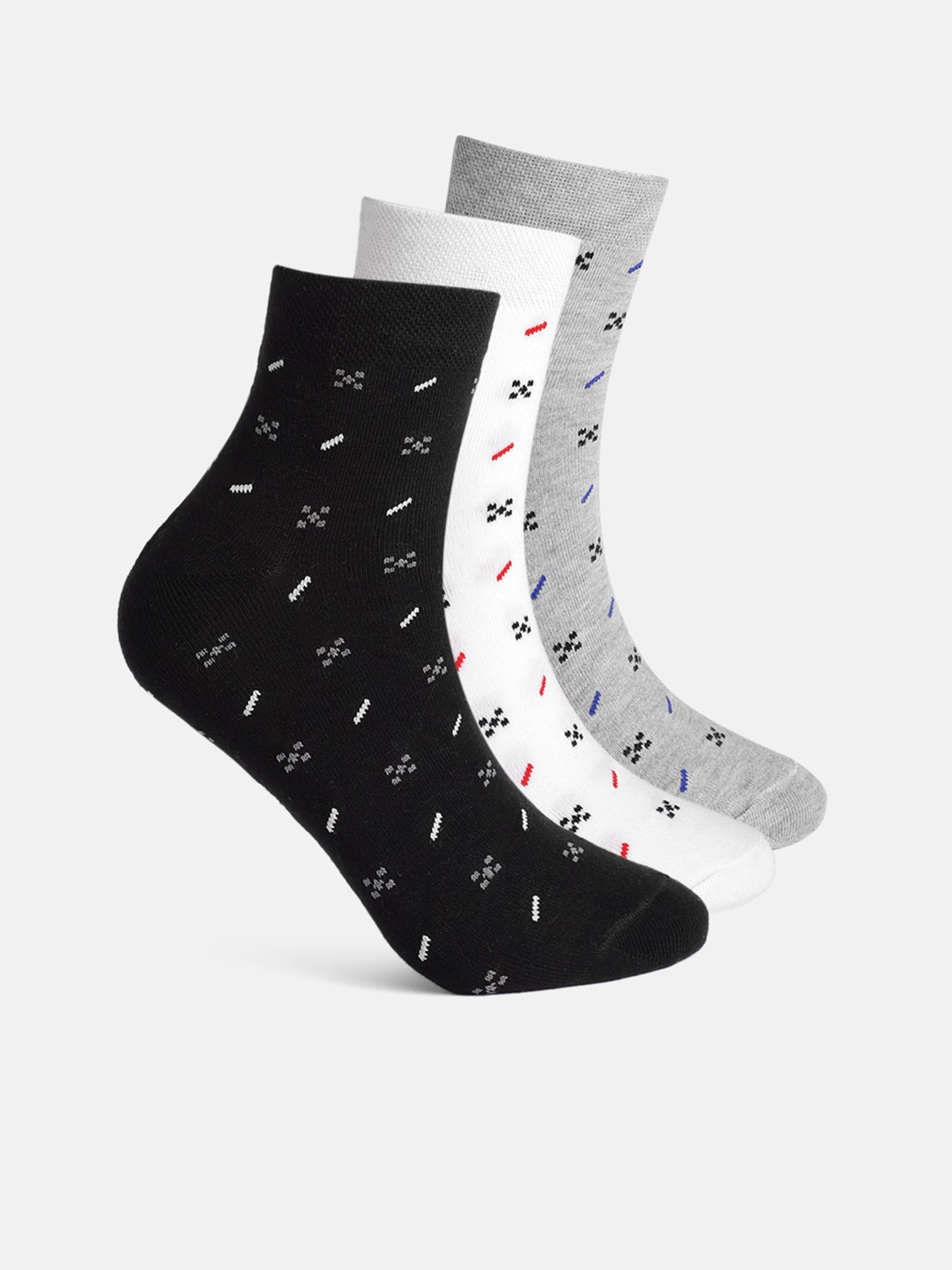 

Mast & Harbour Men Set Of 3 Above Ankle Length Socks, Black
