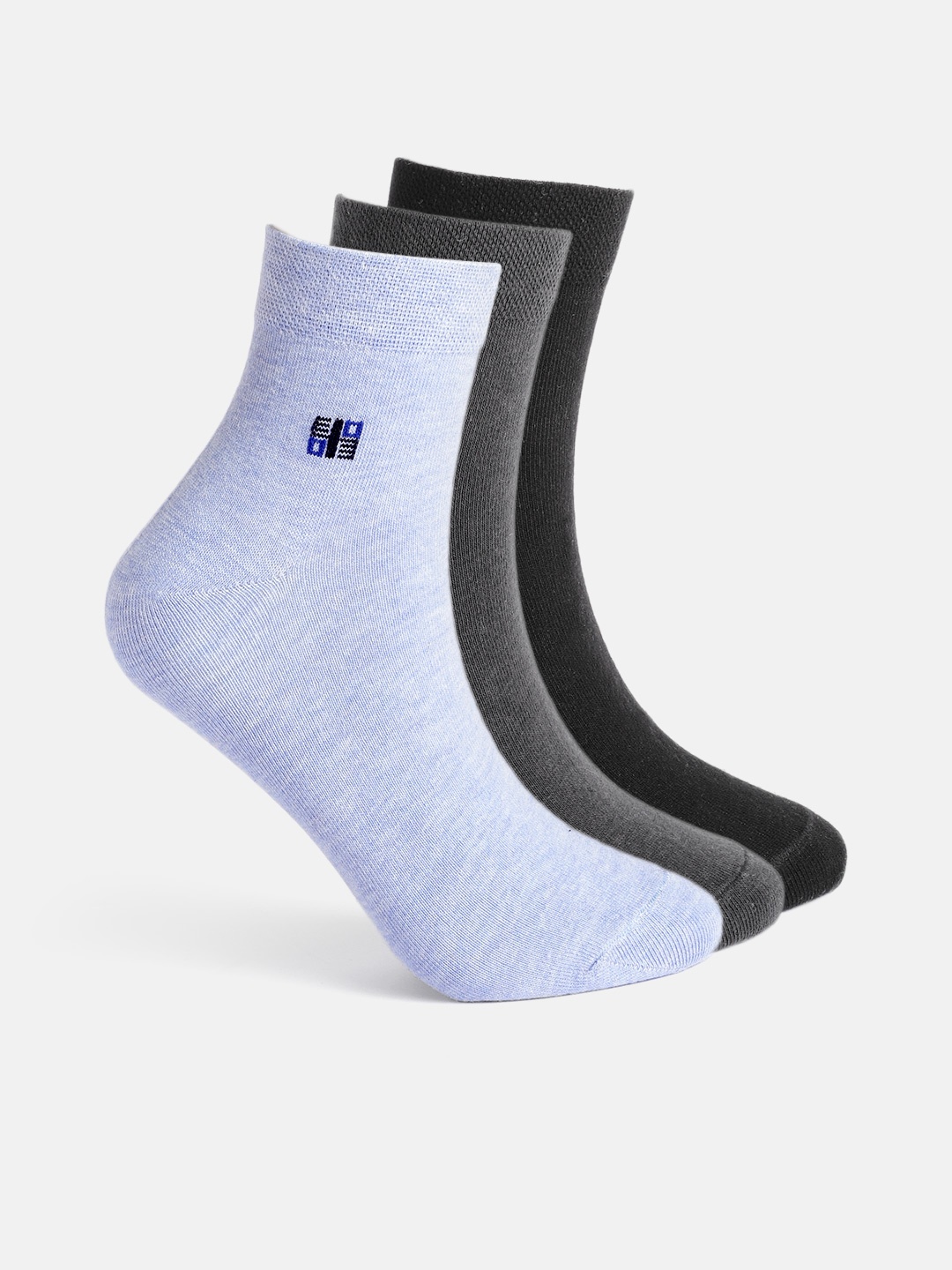 

Mast & Harbour Men Set Of 3 Above Ankle Length Socks, Blue