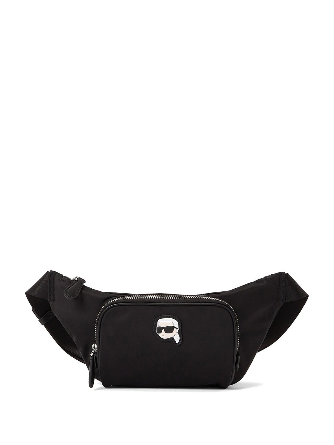 

Karl Lagerfeld Brand Logo Printed Waist Pouch, Black