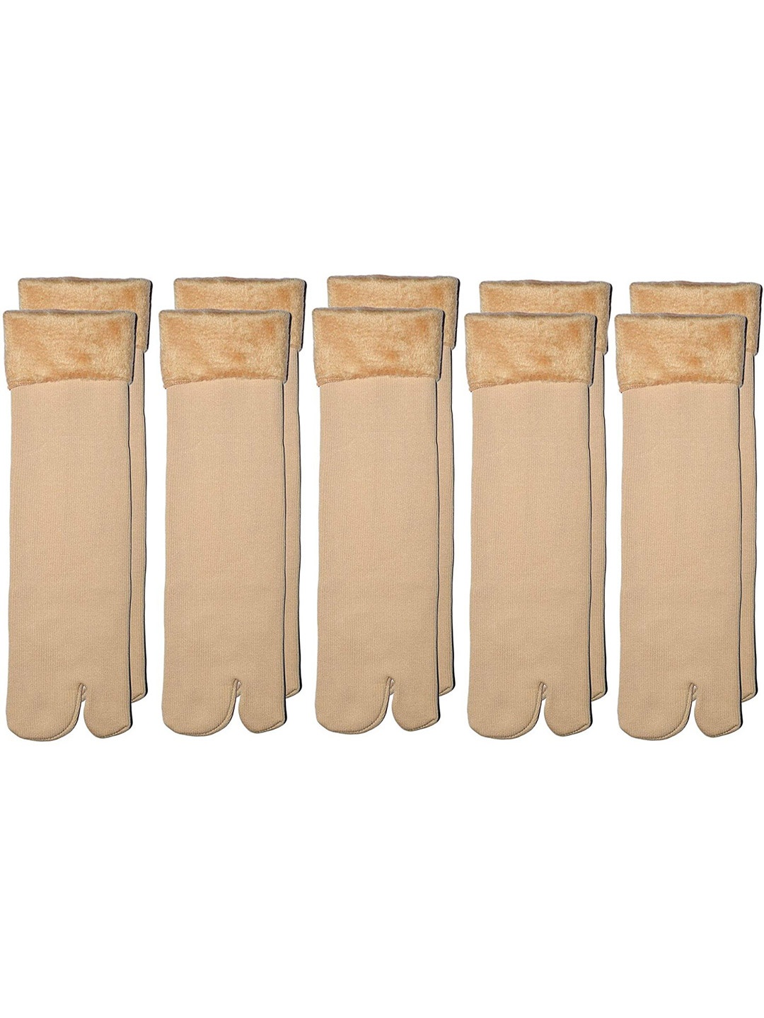 

BAESD Women Pack Of 5 Ankle Length Socks, Beige