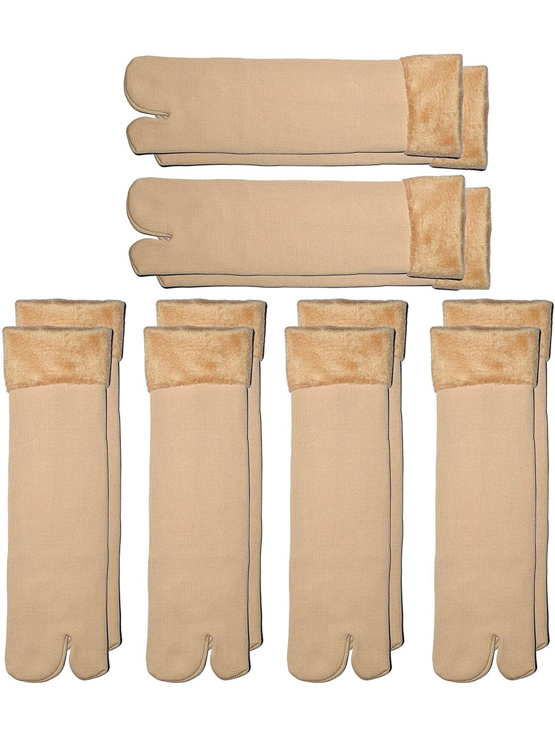 

BAESD Women Pack Of 6 Ankle Length Socks, Beige