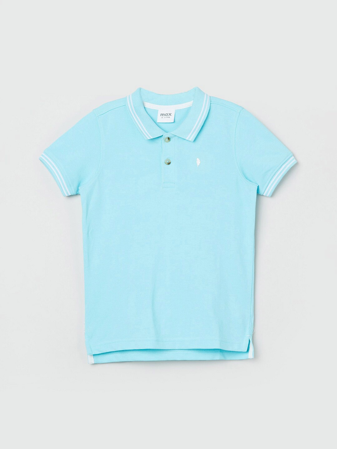 

max Boys Short Sleeves Polo Collar Cotton T-shirt, Blue