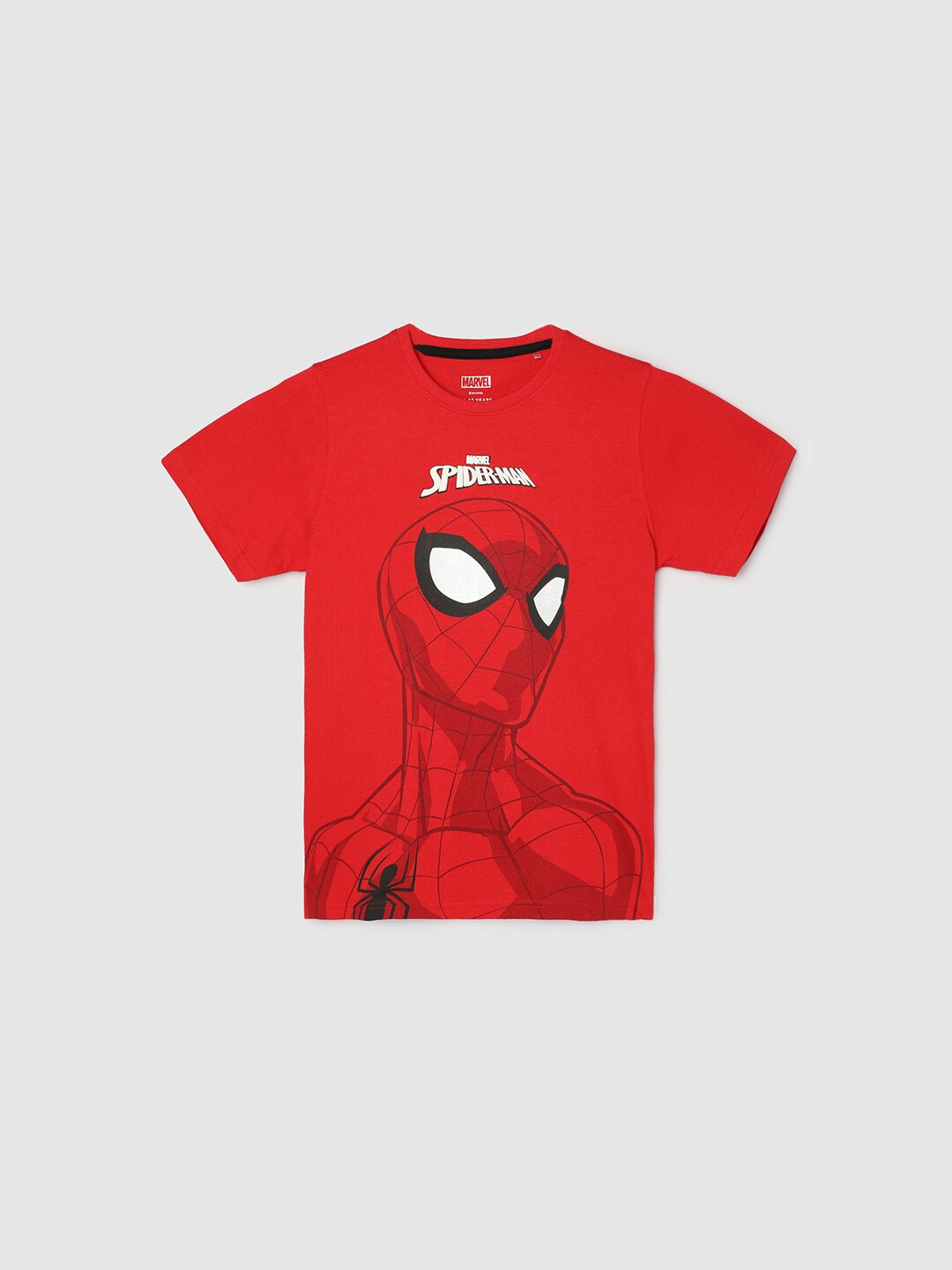 

max Boys Spider-Man Printed Cotton T-shirt, Red