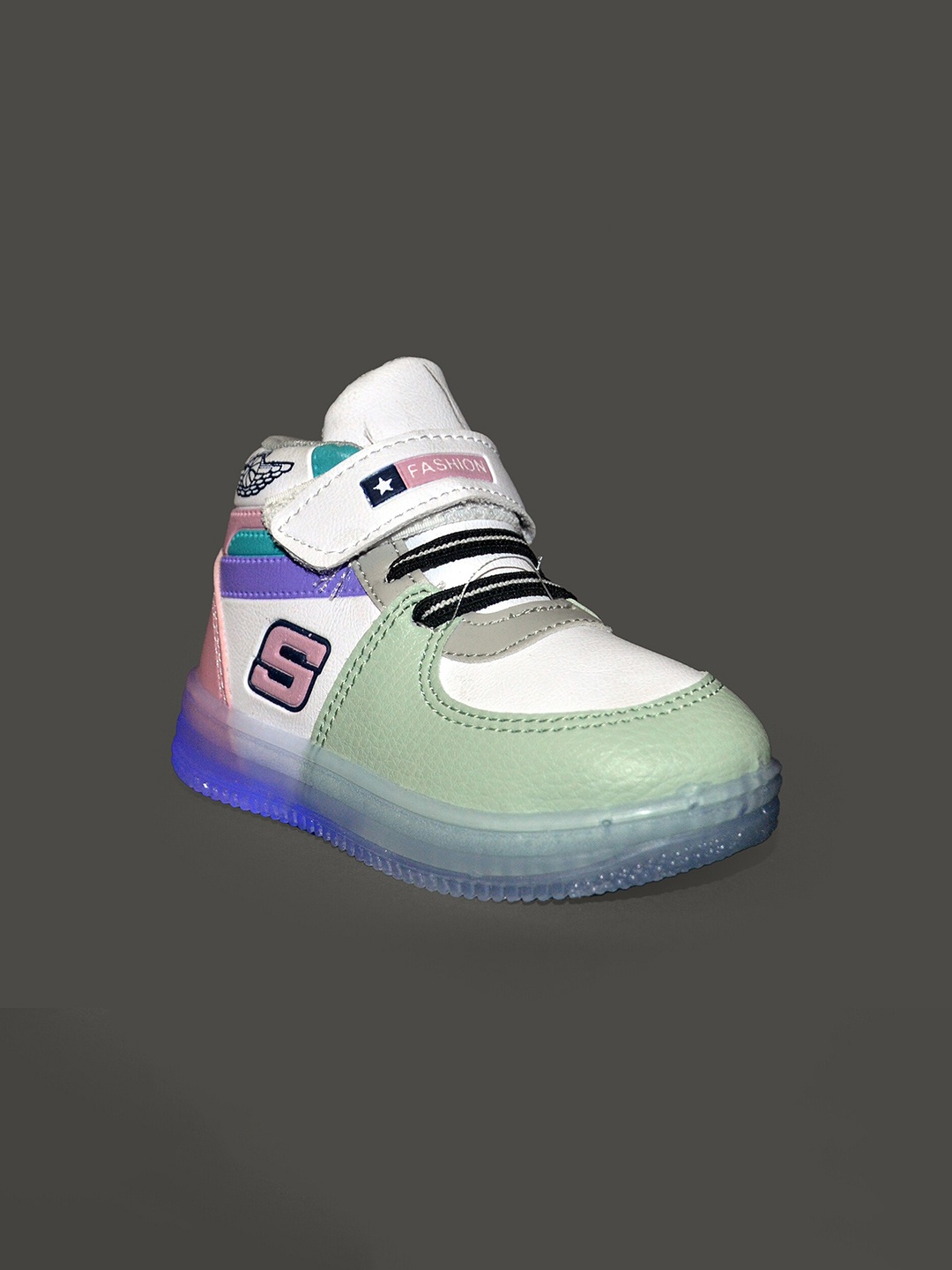 

BAESD Kids Colourblocked LED Comfort Insole Sneakers, White
