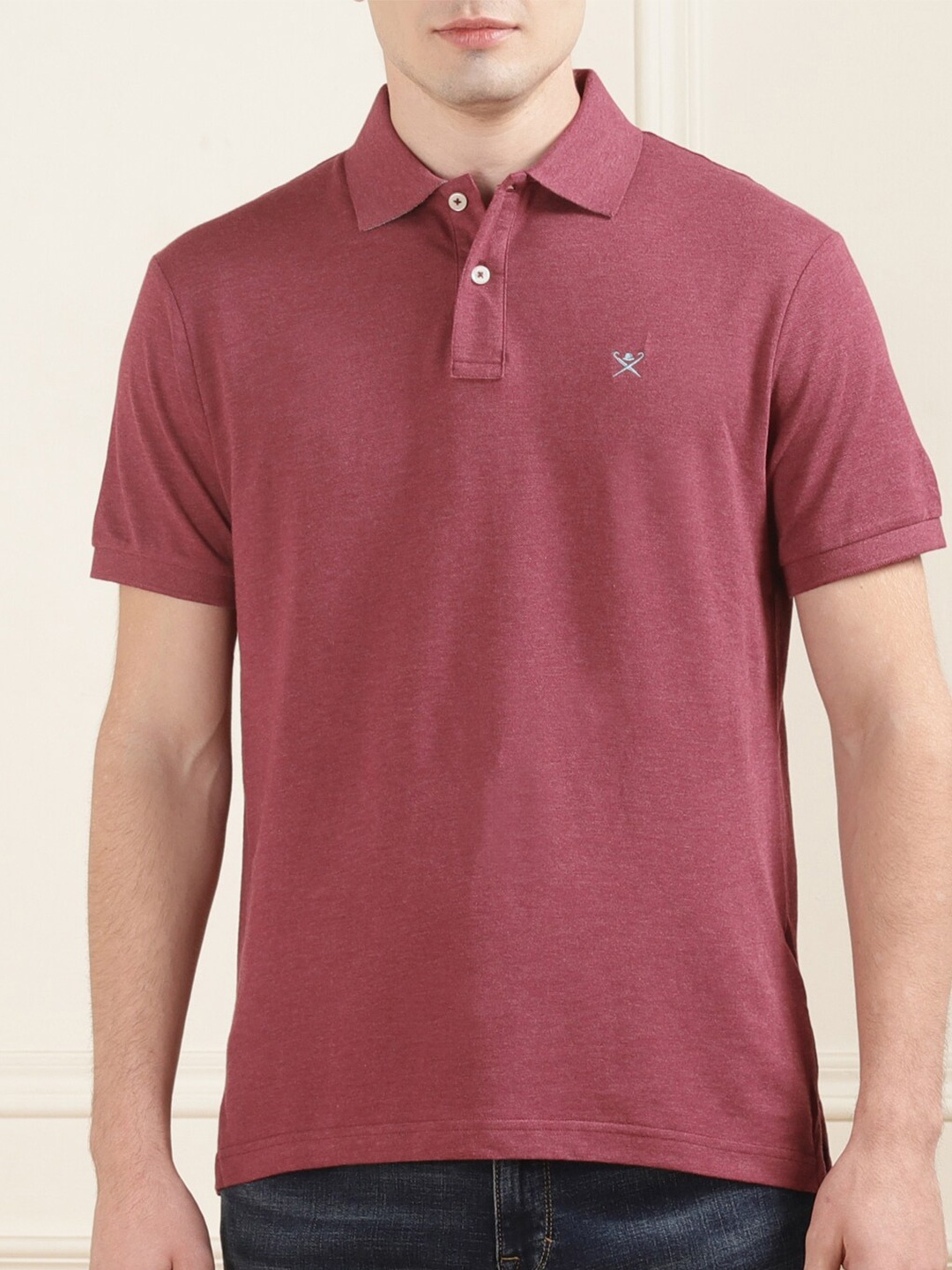 

HACKETT LONDON Polo Collar Short Sleeves Cotton T-shirt, Red