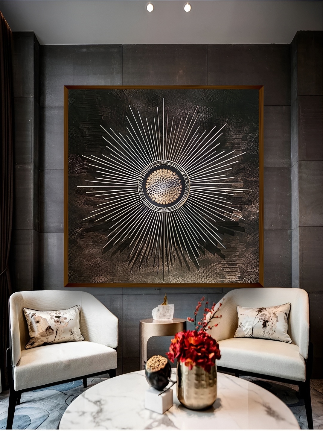 

The Art House Brown & White Abstract Wooden Wall Art