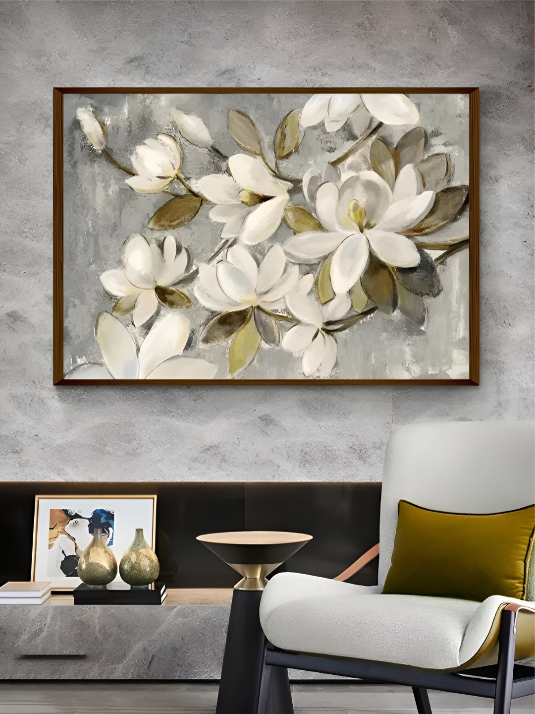 

The Art House Grey & White Floral and Botanical Wooden Wall Art