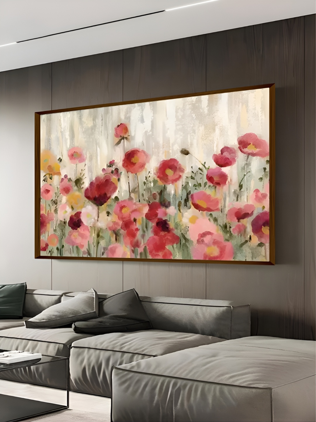 

The Art House Pink & Green Floral and Botanical Wooden Wall Art