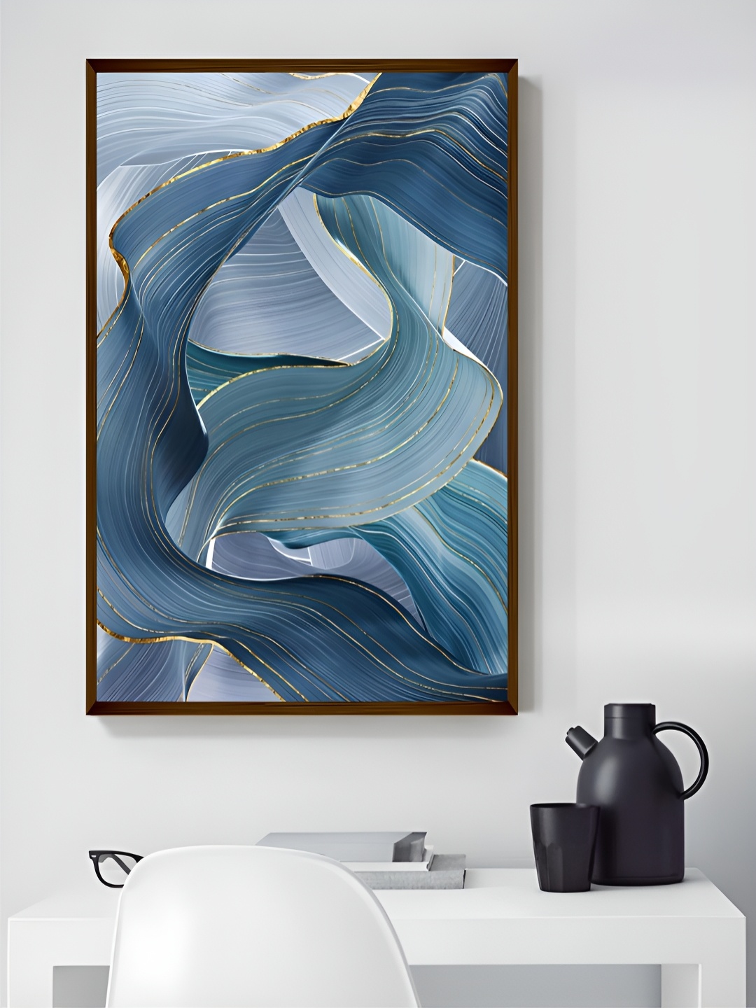 

The Art House Blue & Grey Abstract Wooden Wall Art