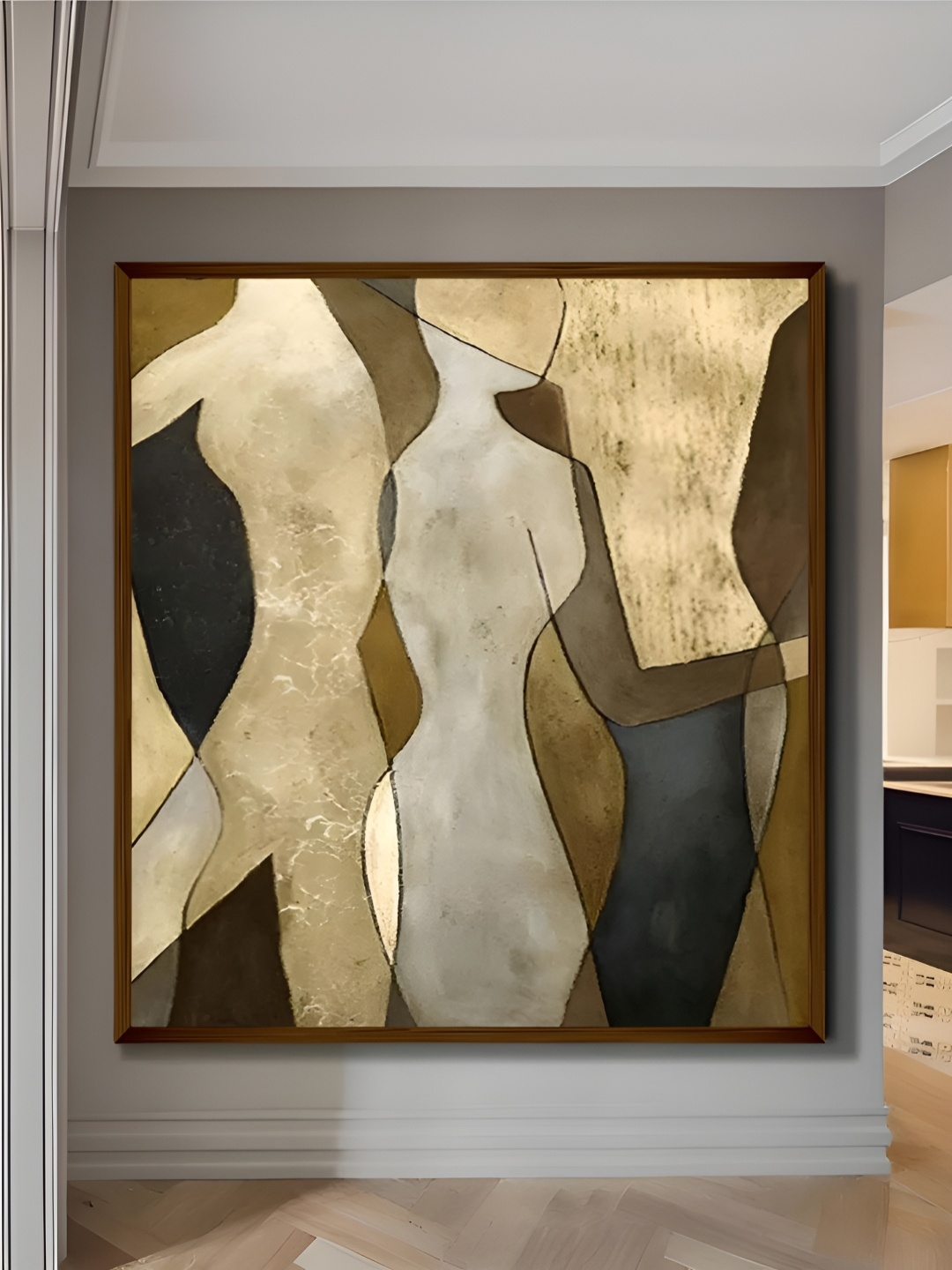 

The Art House Beige & Brown Abstract Wooden Wall Art
