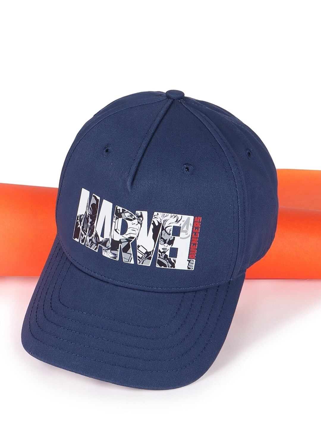 

Bewakoof Unisex Marvel Heroes Printed Cotton Baseball Cap, Blue