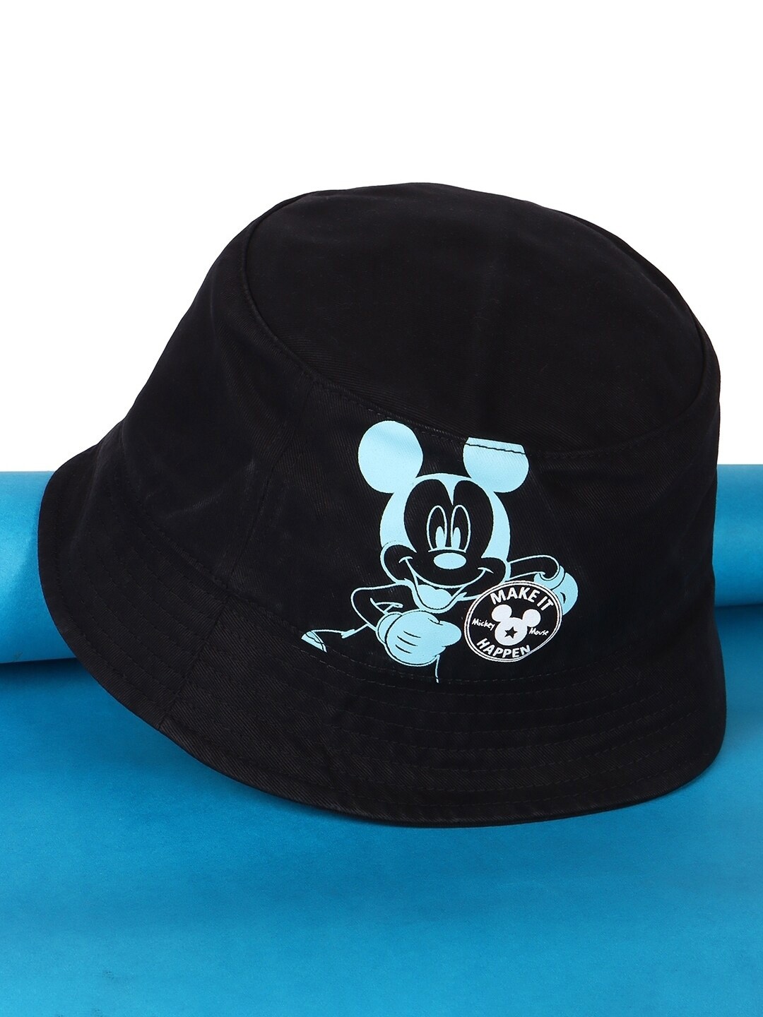 

Bewakoof Unisex Mickey Mouse Printed Cotton Bucket Hat, Black
