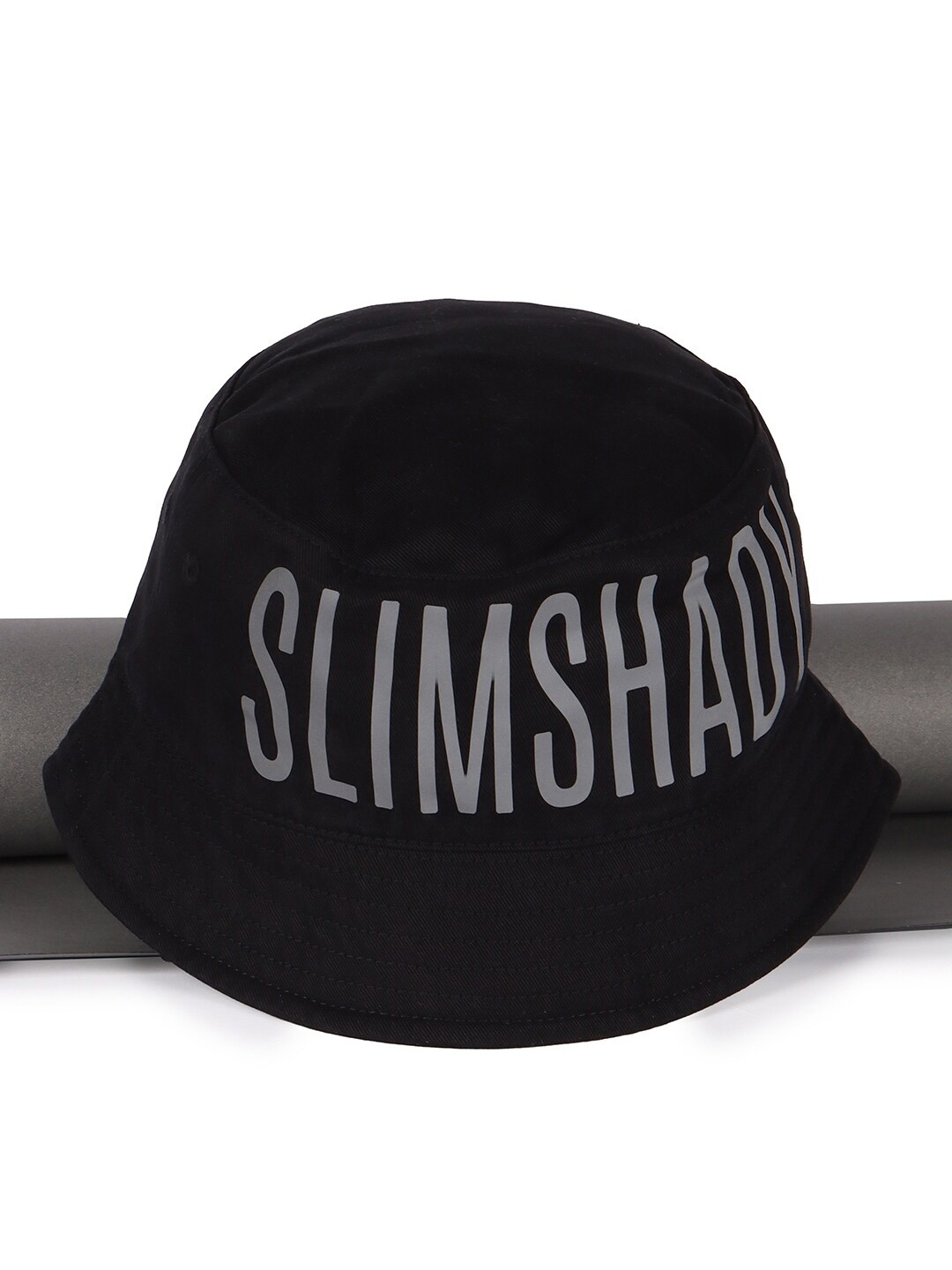 

Bewakoof Unisex Slim Shady Printed Cotton Sun Hat, Black
