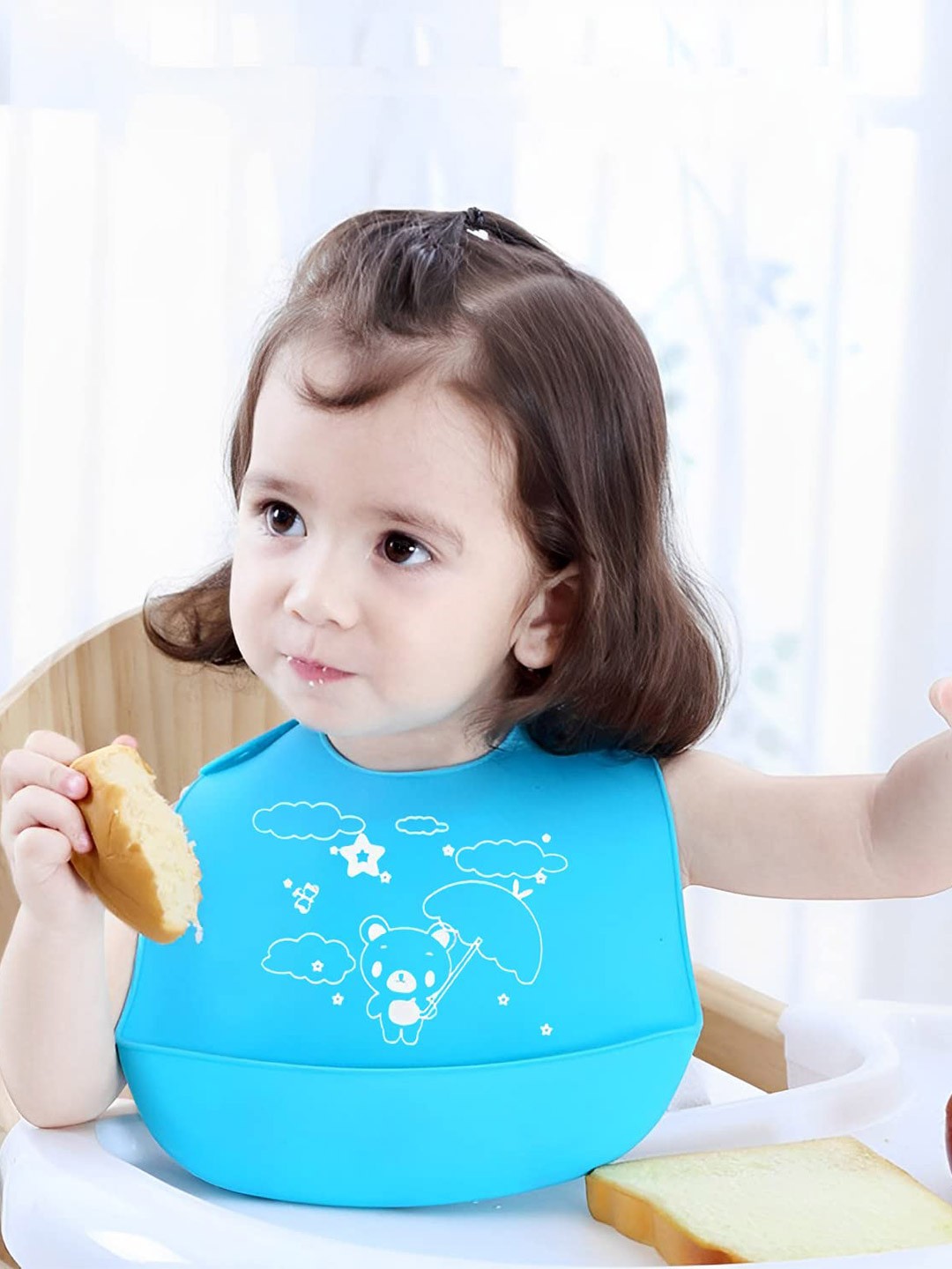 

SYGA Infants Printed Waterproof Bibs, Blue