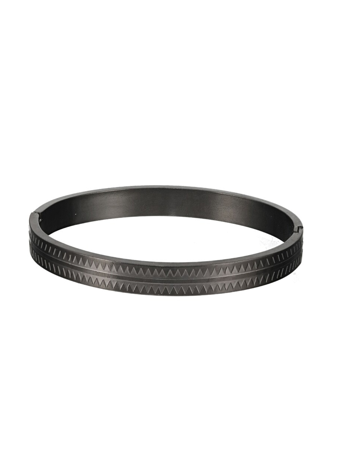 

WROGN Men Textured Kada Bracelet, Black