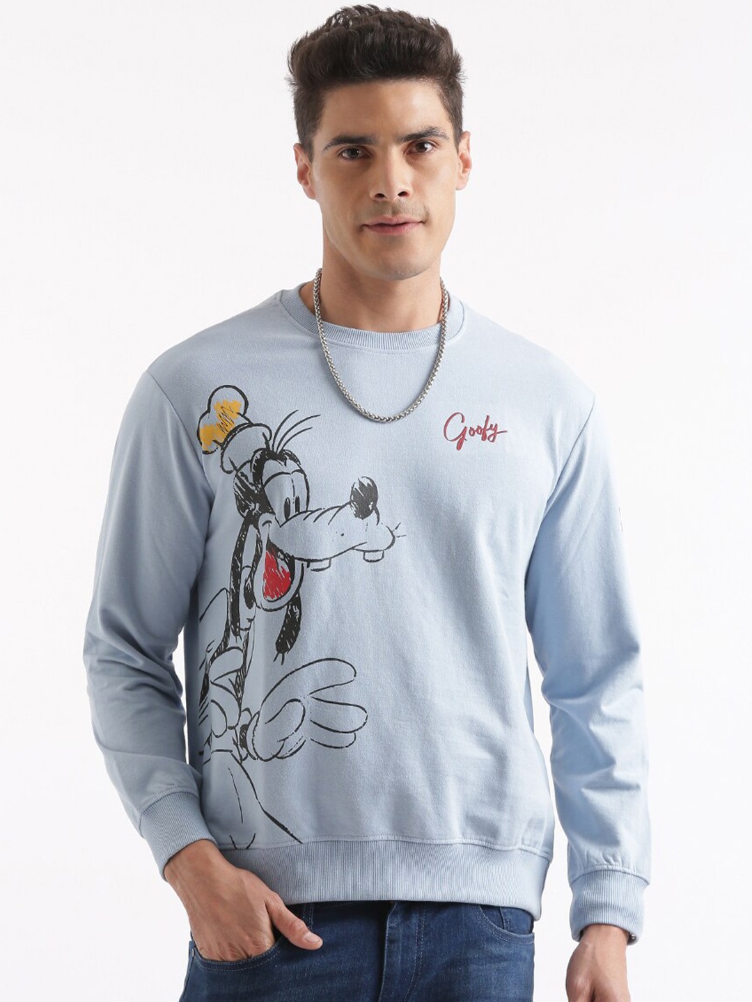 

WROGN Printed Sweatshirt, Blue