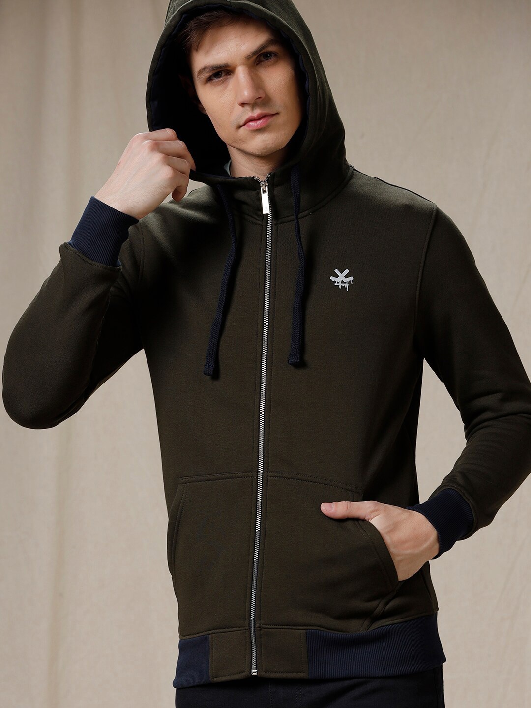 

WROGN Hooded Long Sleeves Sweatshirt, Olive