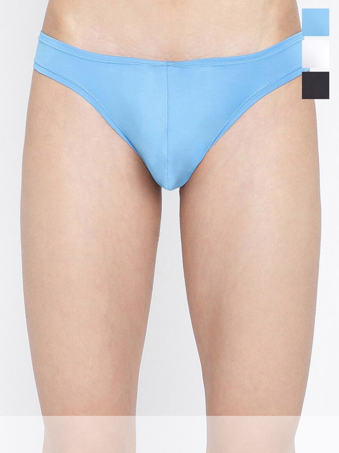 

La Intimo Pack Of 3 Mid-Rise Anti Microbial Thongs Briefs LISS010C, Blue