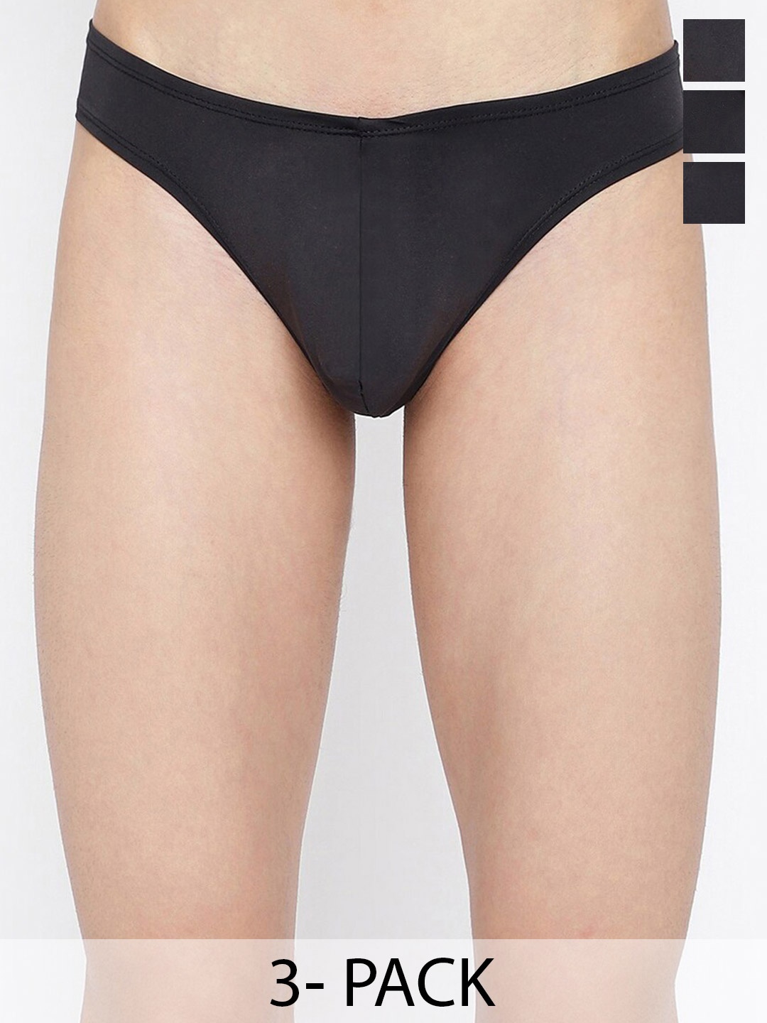 

La Intimo Pack Of 3 Antimicrobial Bikini Briefs LISS010C, Black