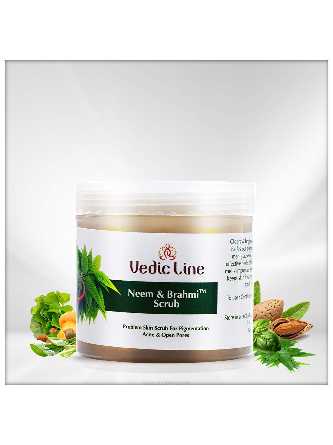 

Vedicline Neem & Brahmi Face Scrub Reduce Dead skin - 100ml, White