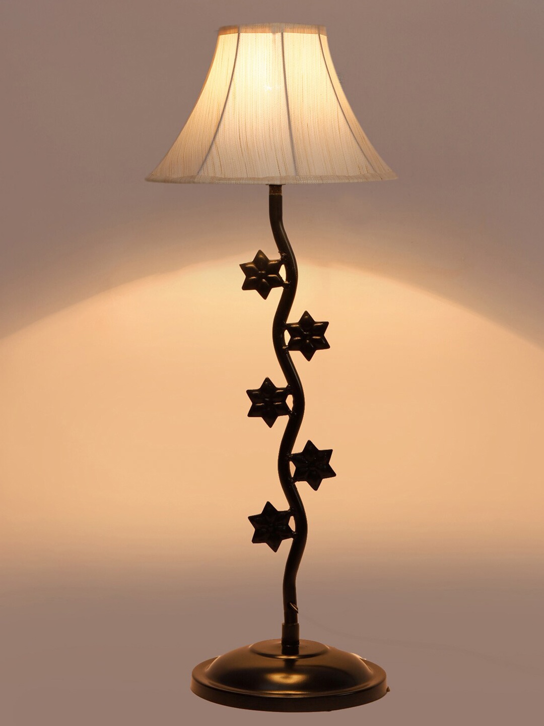 

Devansh Off White & Black Wooden Table Lamp