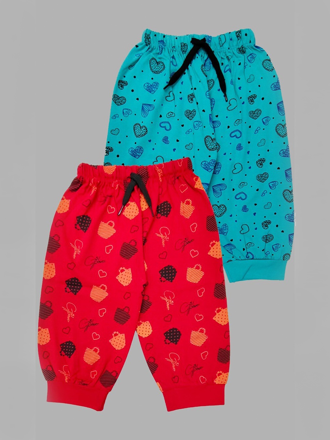 

BAESD Girls Printed Pure Cotton Capris, Red