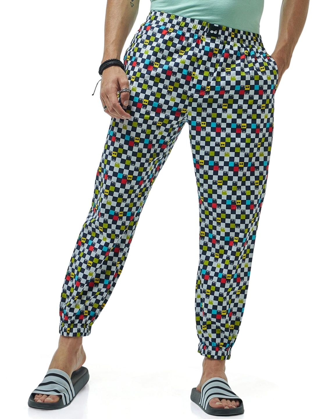 

Bewakoof Printed Cotton Lounge Pants, Multi