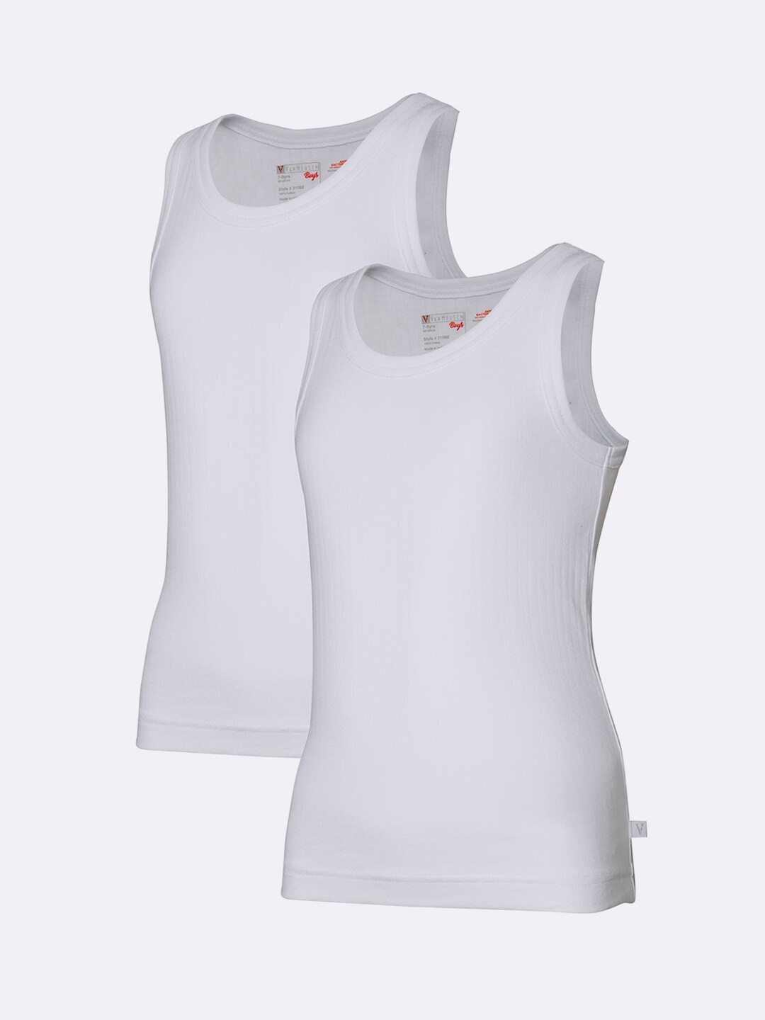 

Van Heusen Boys White Pack of 2 Anti-Bacterial Colour Fresh Vest