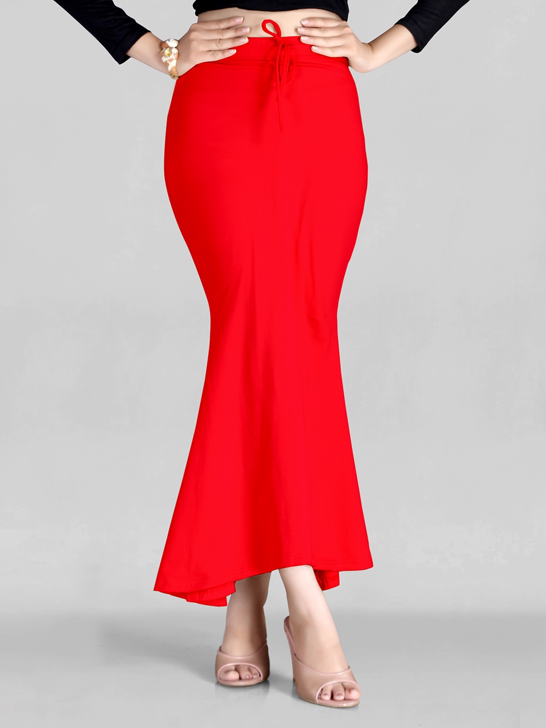 

SCUBE DESIGNS Women Mermaid Fit Saree Shapewear, Red