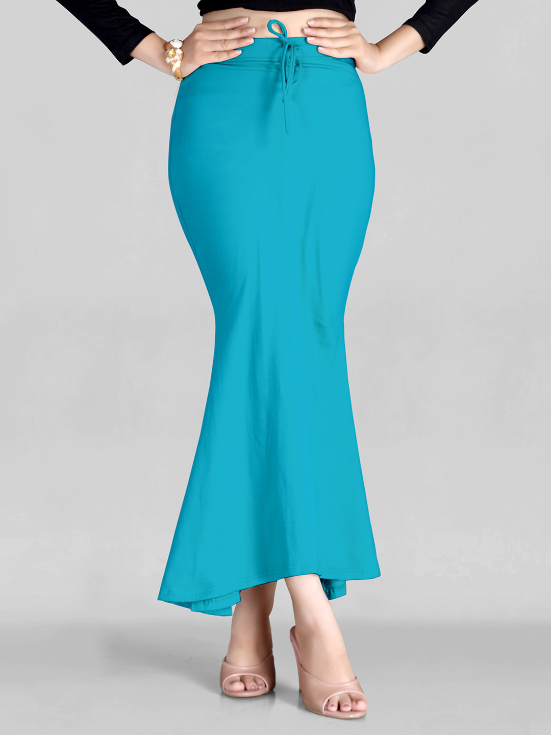 

SCUBE DESIGNS High Rise Saree Shapewear, Turquoise blue