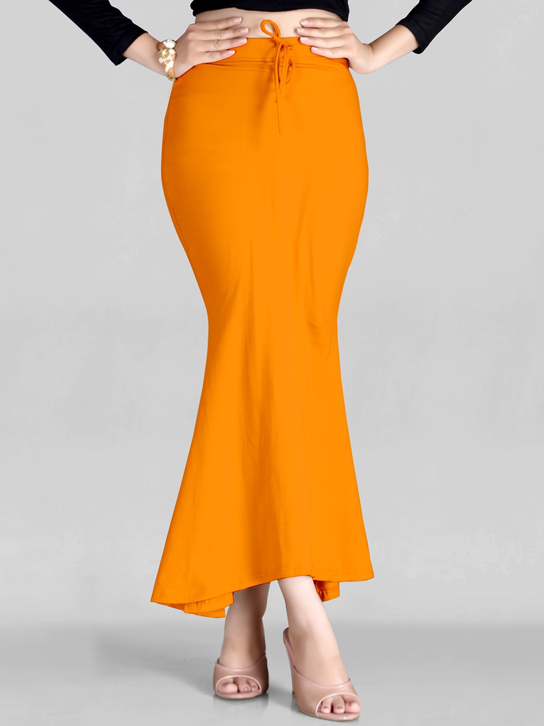 

SCUBE DESIGNS Women Mermaid Fit Saree Shapewear, Mustard
