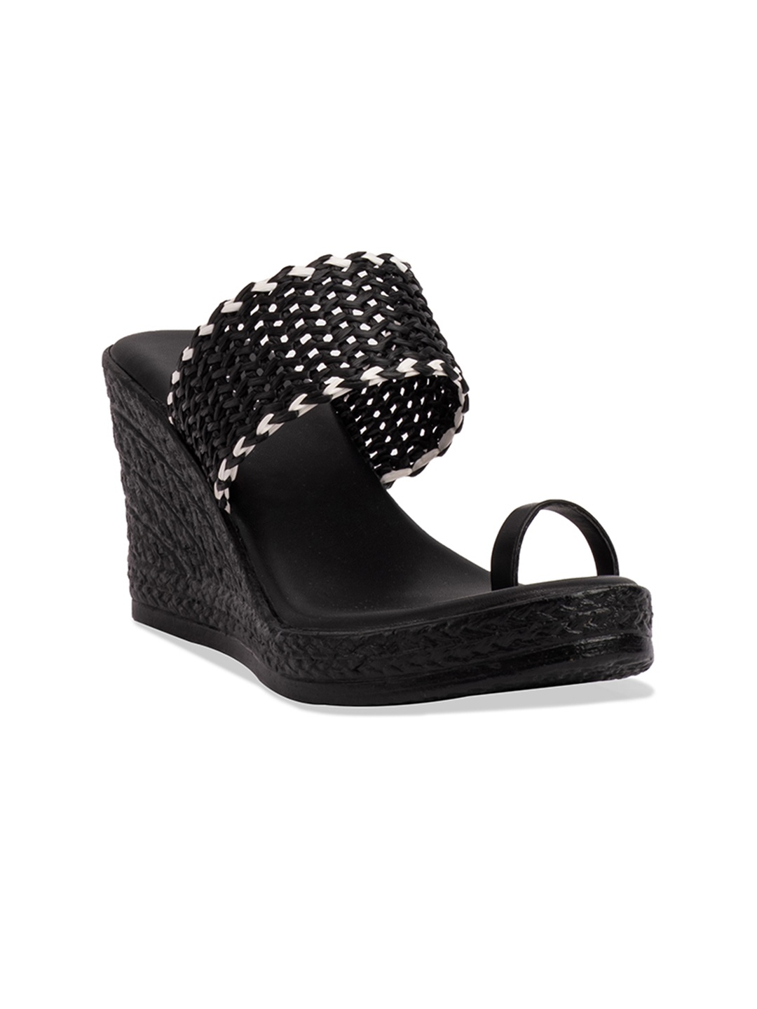 

ERIDANI Holly Woven Wedges, Black