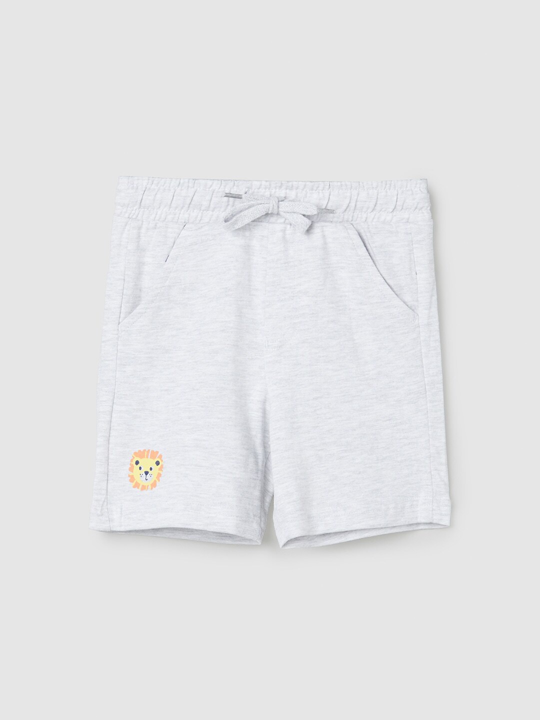 

max Boys Mid-Rise Cotton Shorts, Grey