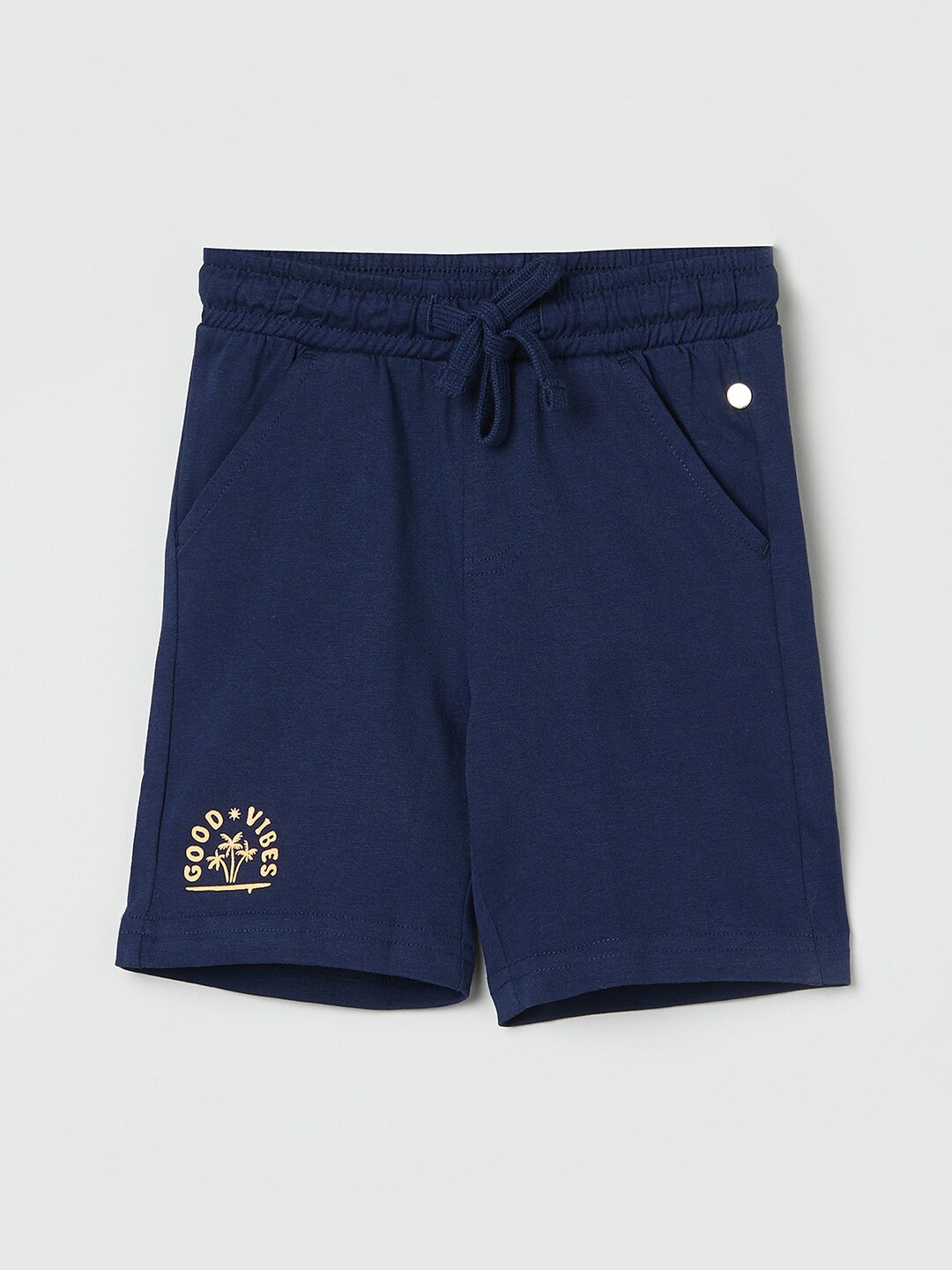 

max Boys Regular Fit Cotton Shorts, Navy blue