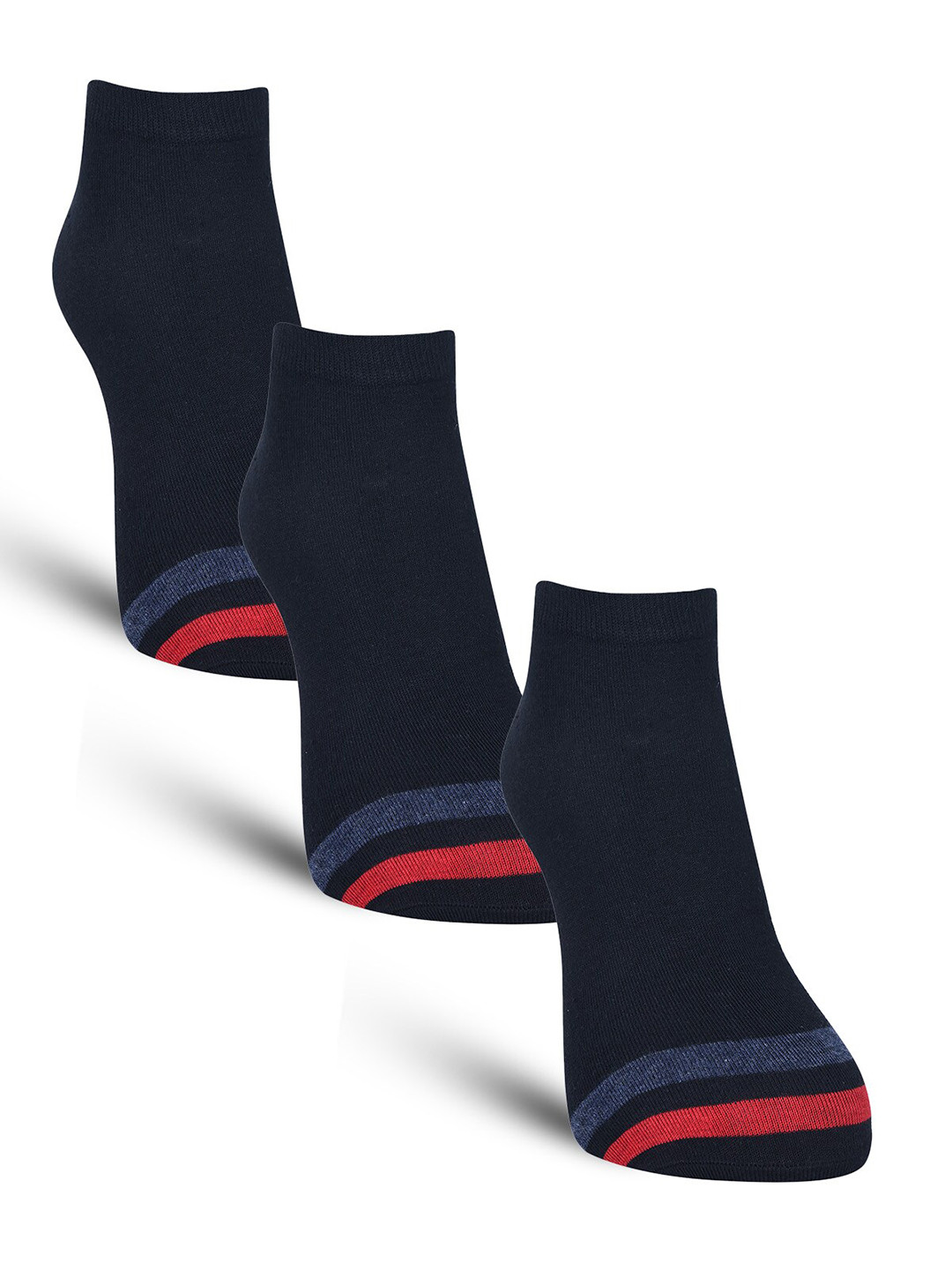 

Dollar Socks Men Pack Of 3 Patterned Cotton Ankle Length Socks, Black
