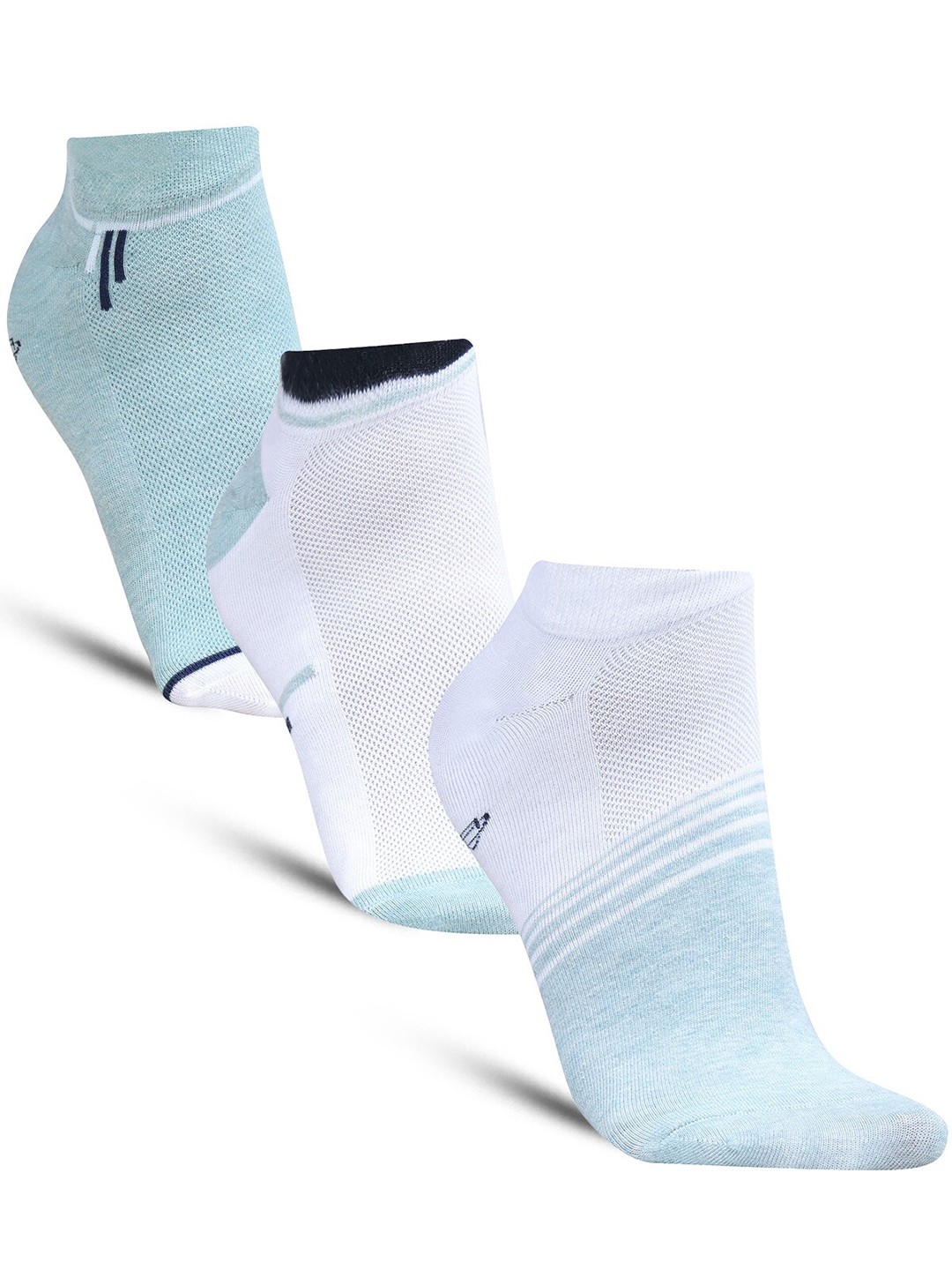 

Dollar Socks Men Pack Of 3 Patterned Cotton Ankle Length Socks, Blue