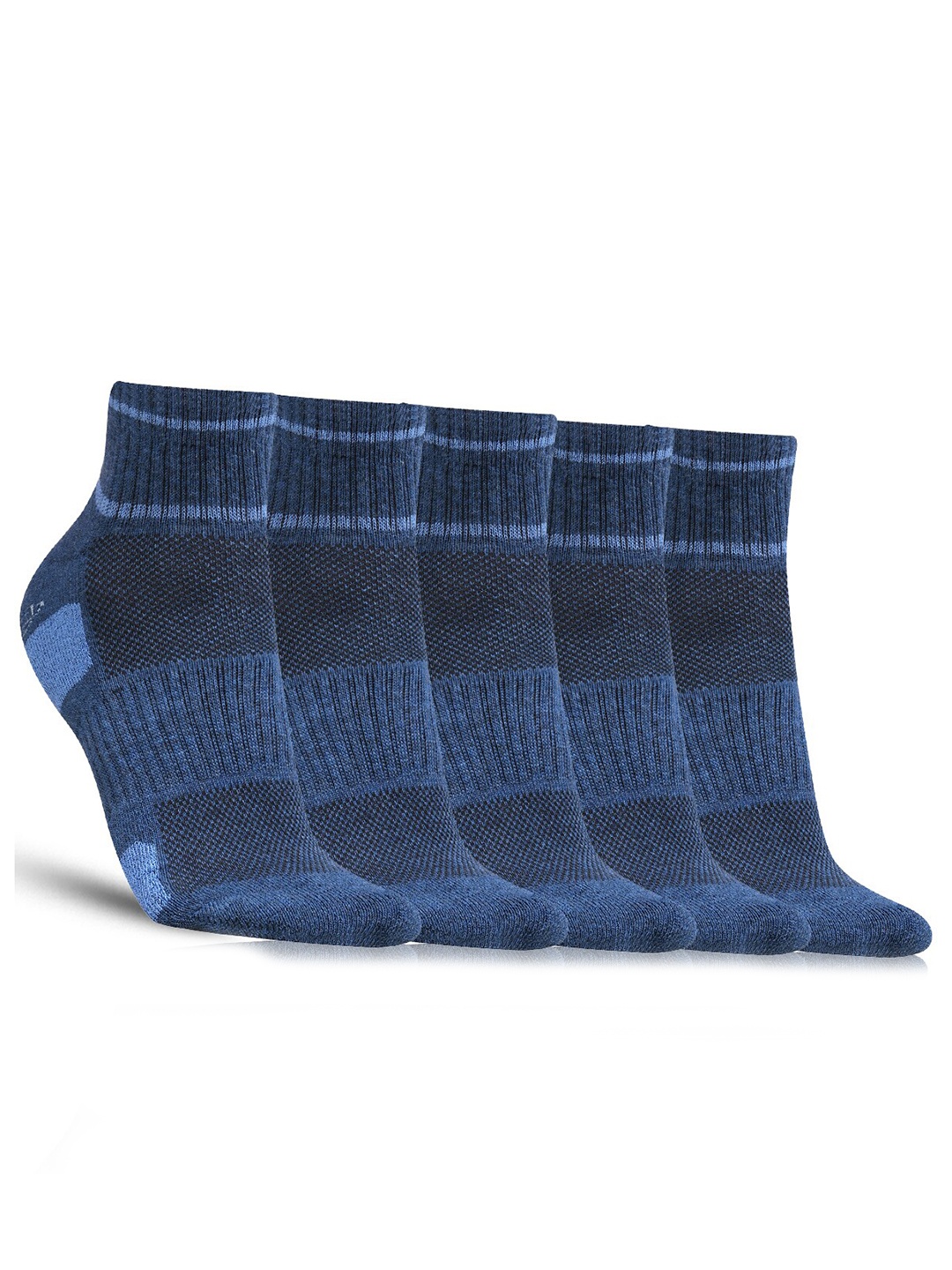 

Dollar Socks Men Pack Of 5 Patterned Calf-Length Socks, Blue