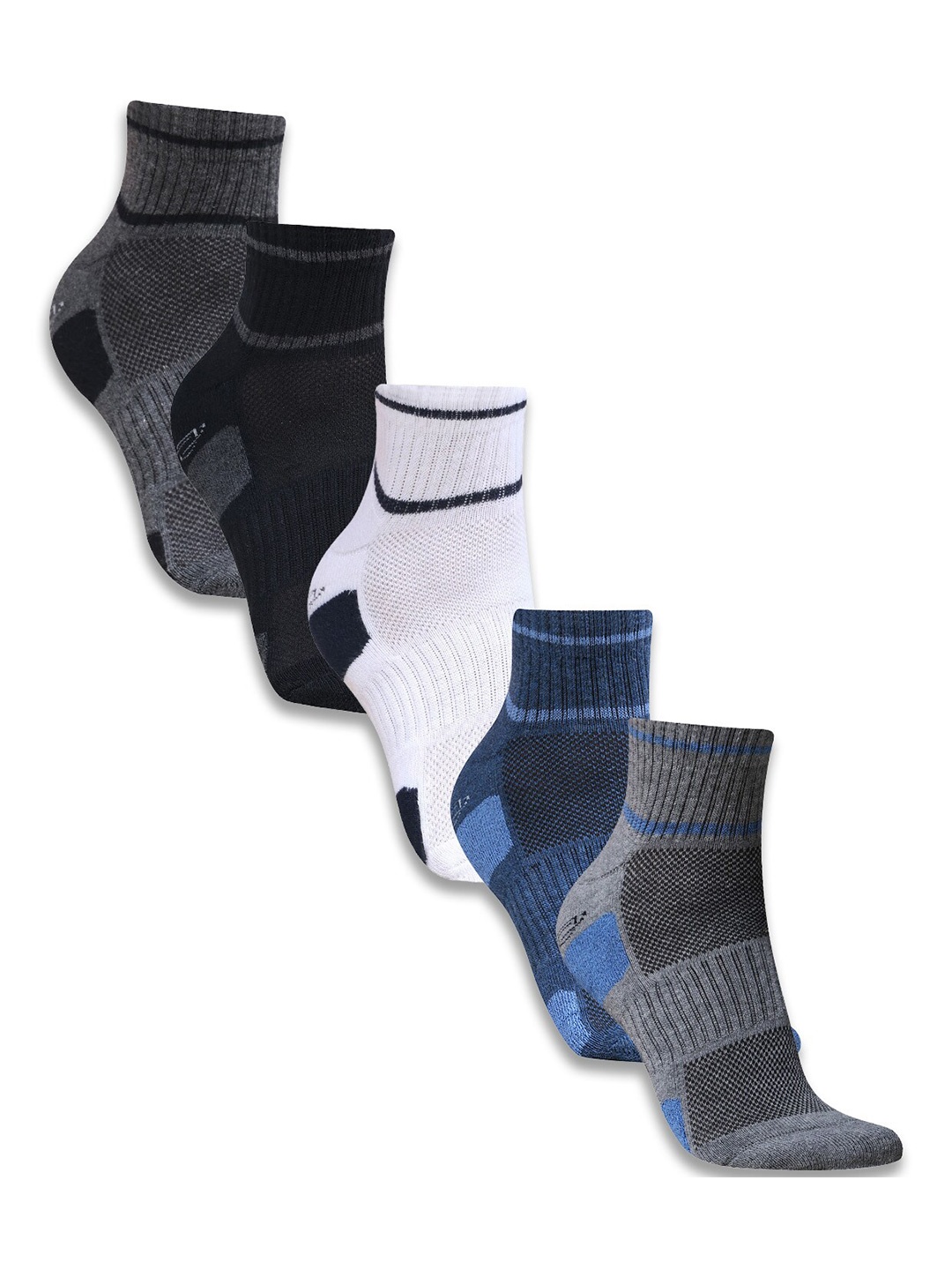 

Dollar Socks Men Pack Of 5 Cotton Ankle-Length Socks, Black