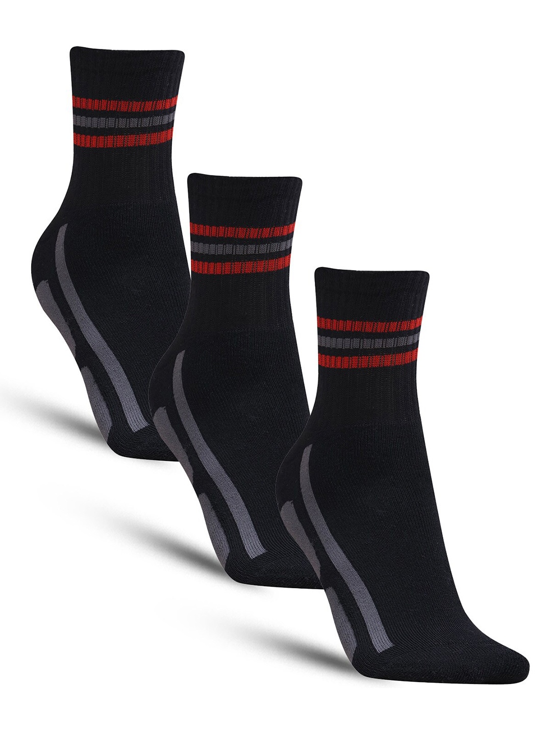 

Dollar Socks Men Pack of 3 Cotton Ankle-Length Socks, Black