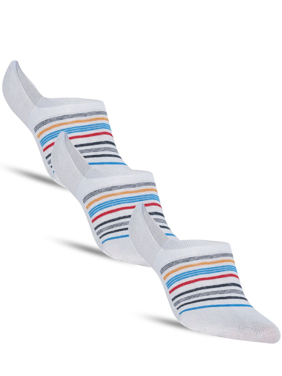 

Dollar Socks Men Pack Of 3 Striped Shoer Liners Socks, Grey