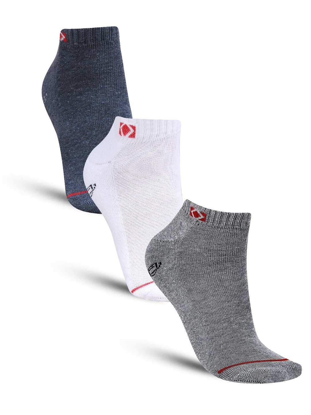 

Dollar Socks Men Pack Of 3 Cotton Ankle Length Socks, White
