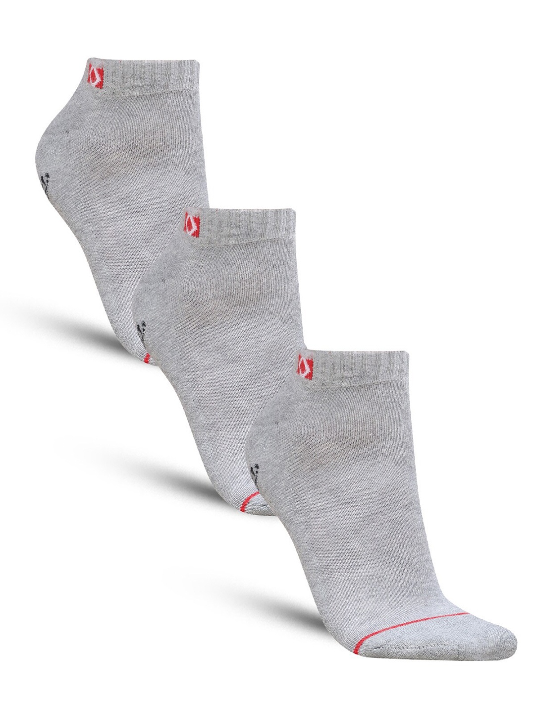 

Dollar Socks Men Pack Of 3 Cotton Patterned Ankle Length Socks, Grey