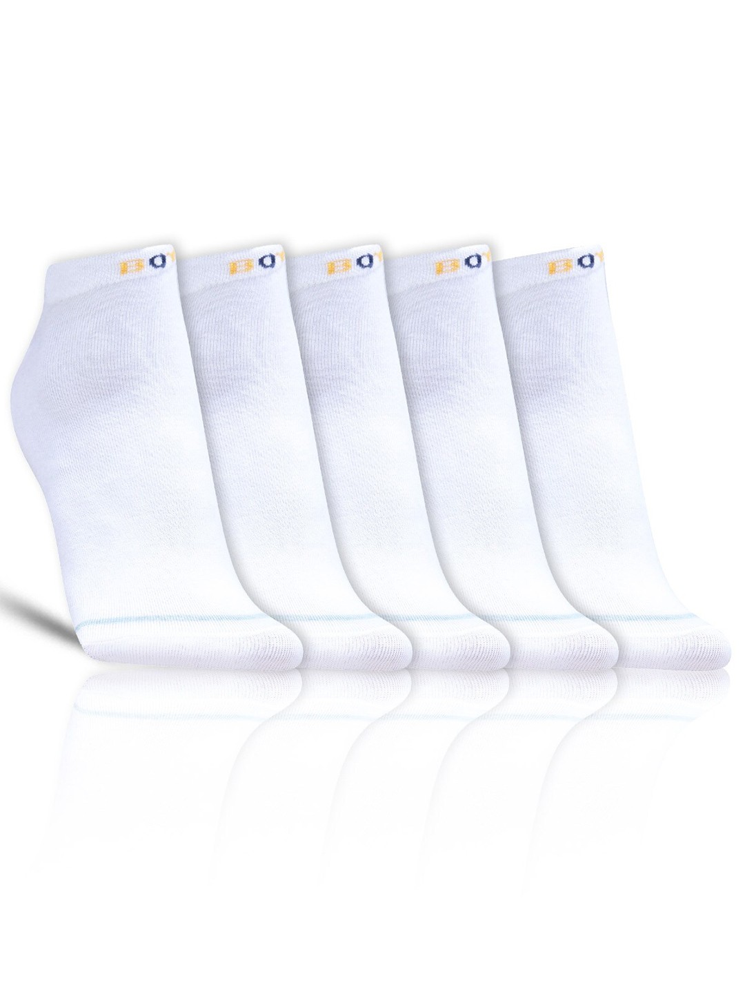 

Dollar Socks Men Pack of 5 Cotton Ankle Length Socks, White