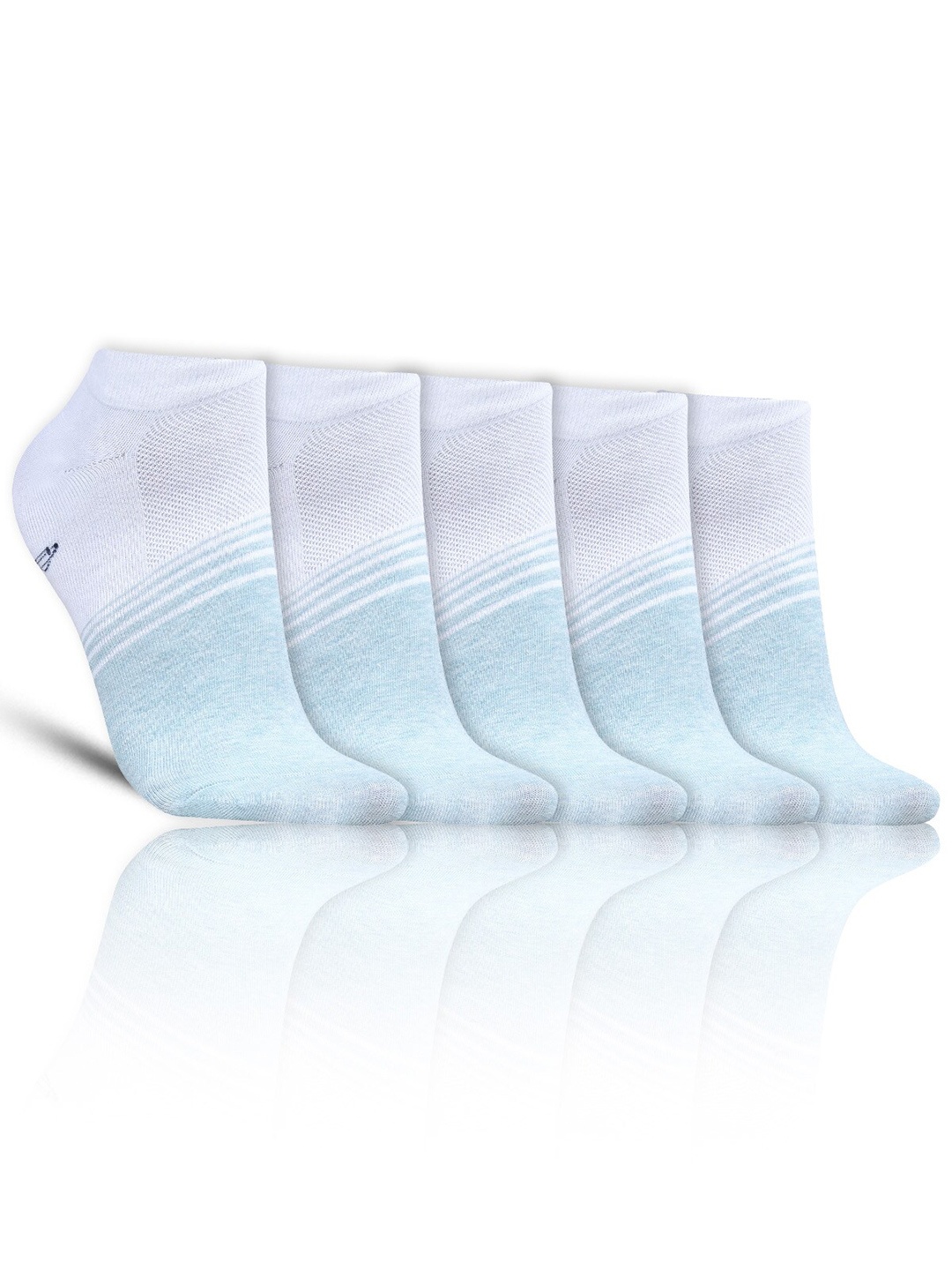 

Dollar Socks Men Pack Of 5 Patterned Cotton Ankle-Length Socks, White