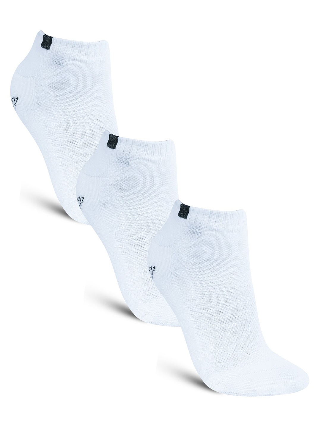 

Dollar Socks Men Pack Of 3 Patterned Cotton Ankle Length Socks, White