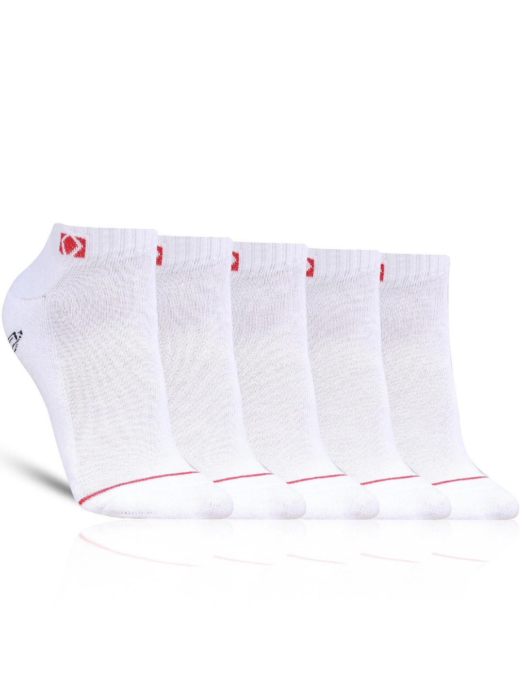 

Dollar Socks Men Pack Of 5 Patterned Cotton Ankle Length Socks, White