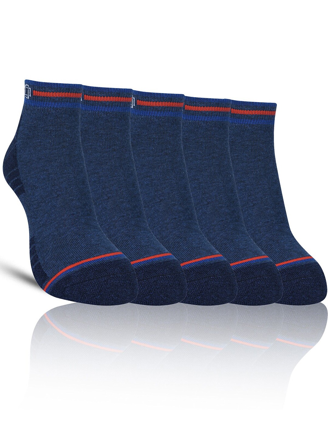 

Dollar Socks Men Pack Of 5 Patterned Cotton Ankle Length Socks, Blue