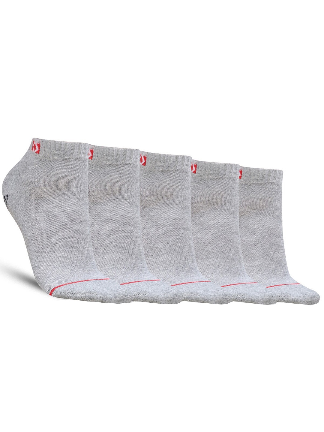 

Dollar Socks Men Pack Of 5 Patterned Cotton Ankle Length Socks, Grey