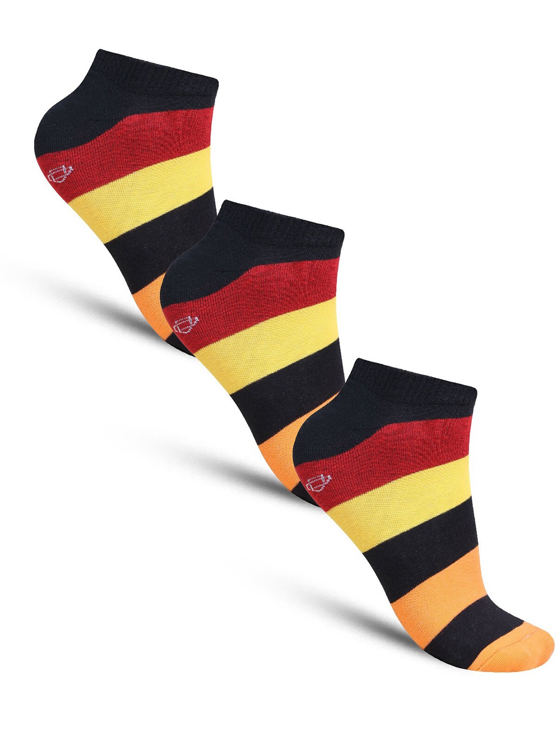 

Dollar Socks Men Pack Of 3 Patterned Cotton Shoe Liners Socks, Black