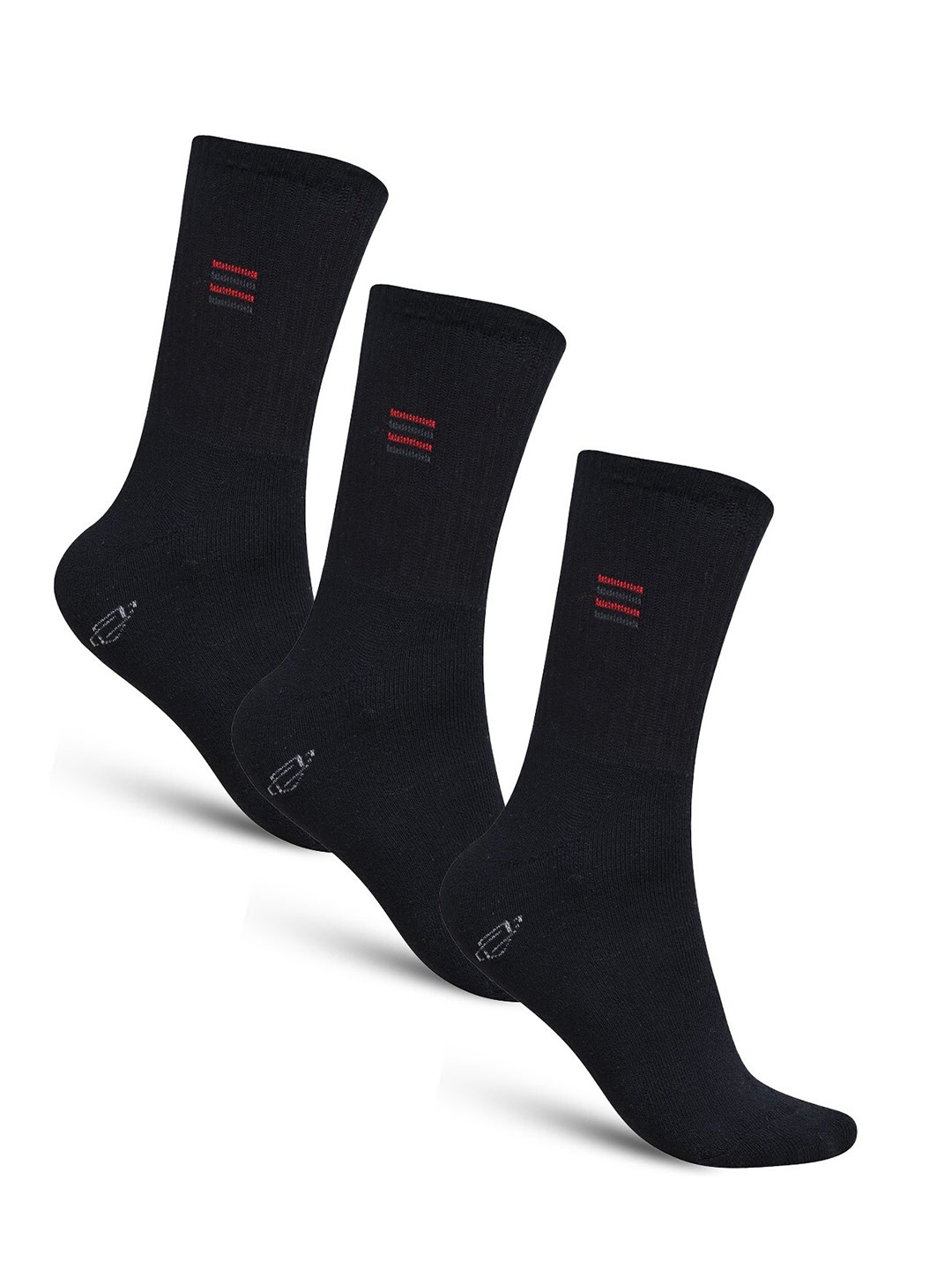 

Dollar Socks Men Pack Of 3 Cotton Above Ankle Length Socks, Black
